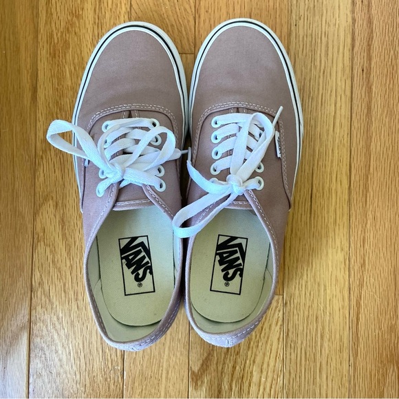 Like New Vans Authentic Taupe Low Top Lace Up Sneaker Size Women’s 8 Men’s 6.5 - Picture 8 of 10